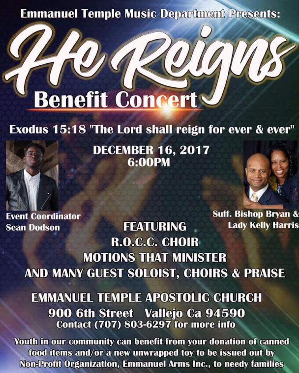 He Reigns Benefit Concert flyer